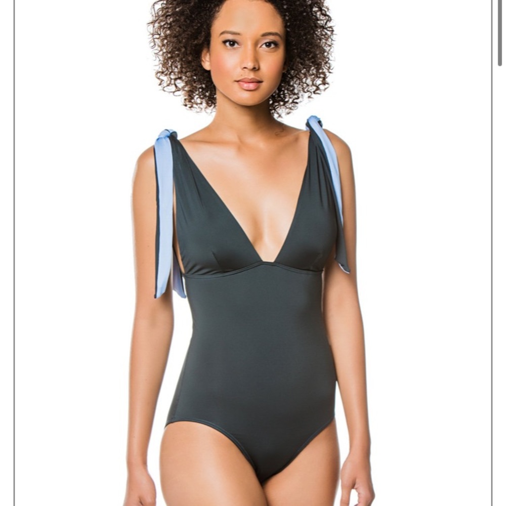 Mei Lange Eve Shoulder Tie One Piece Swimsuit